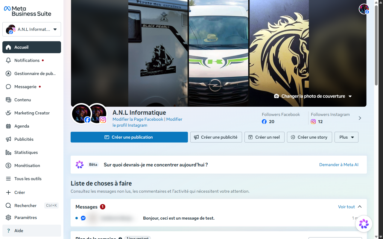 Ouvrir la messagerie
