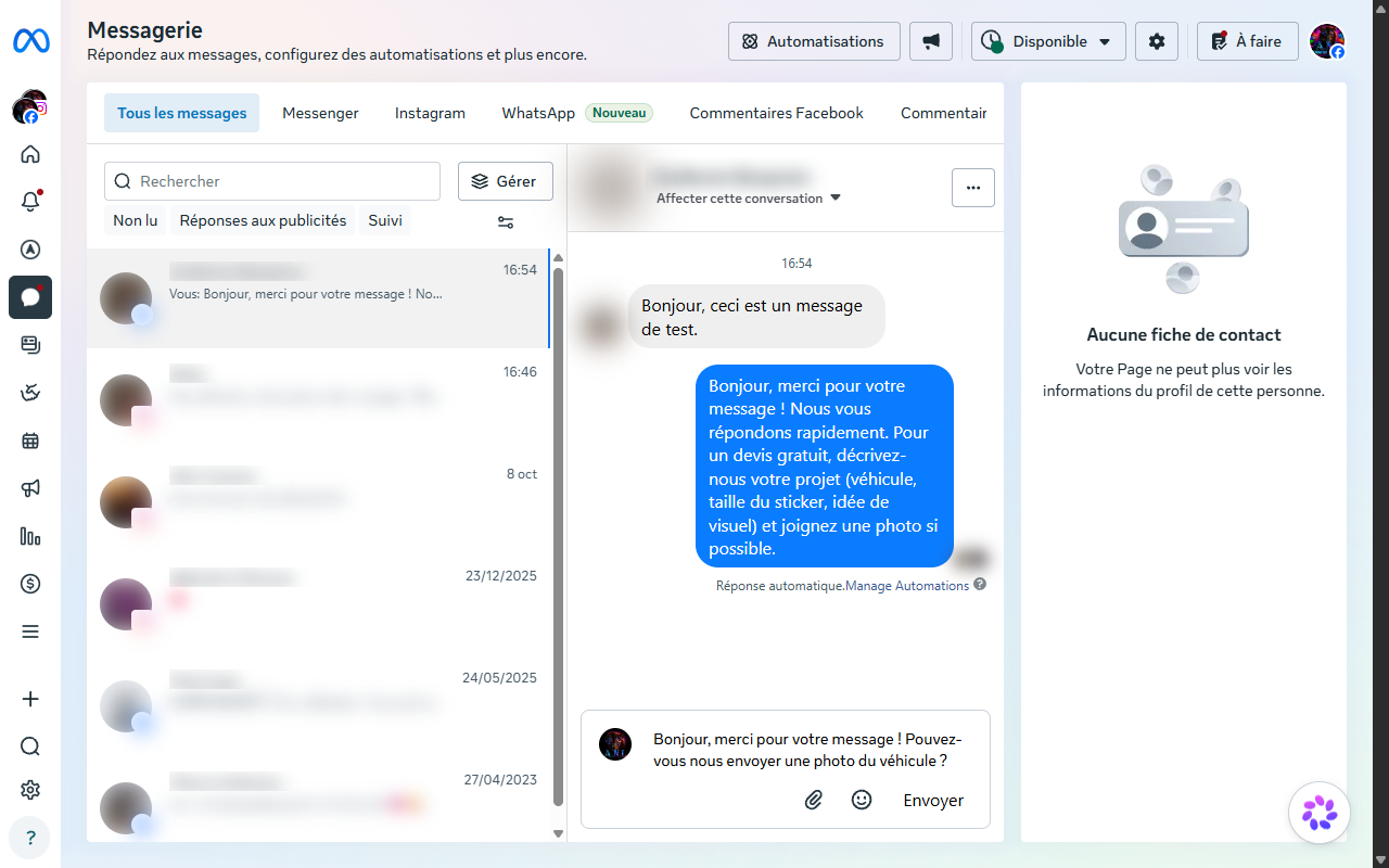 Écrire et envoyer la réponse